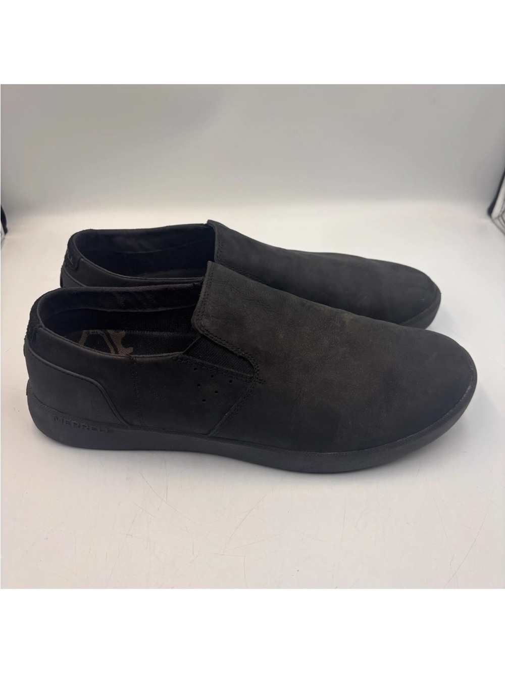 Merrell Freewheel Moc Shoes Mens 12 Black Slip On Waterproof Leather Sneaker